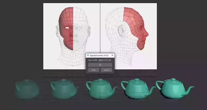 OpacityConverter for 3ds Max plugin 3D model