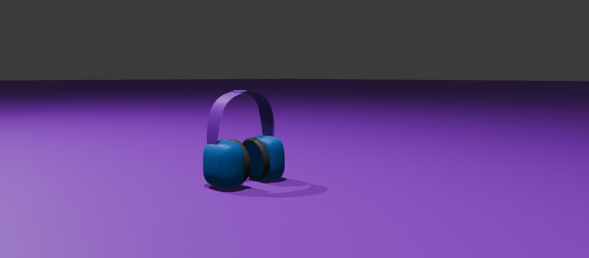 3D model of headphone Low-poly 3D model_1