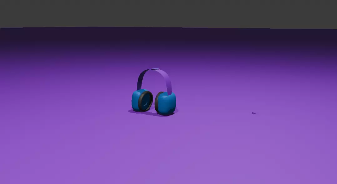 3D model of headphone Low-poly 3D model_0