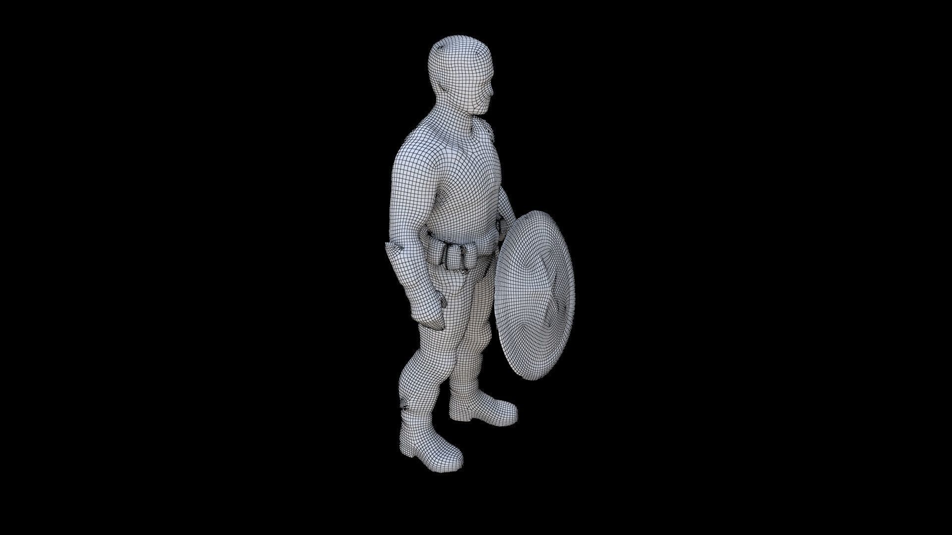 Captain America 3D model_5