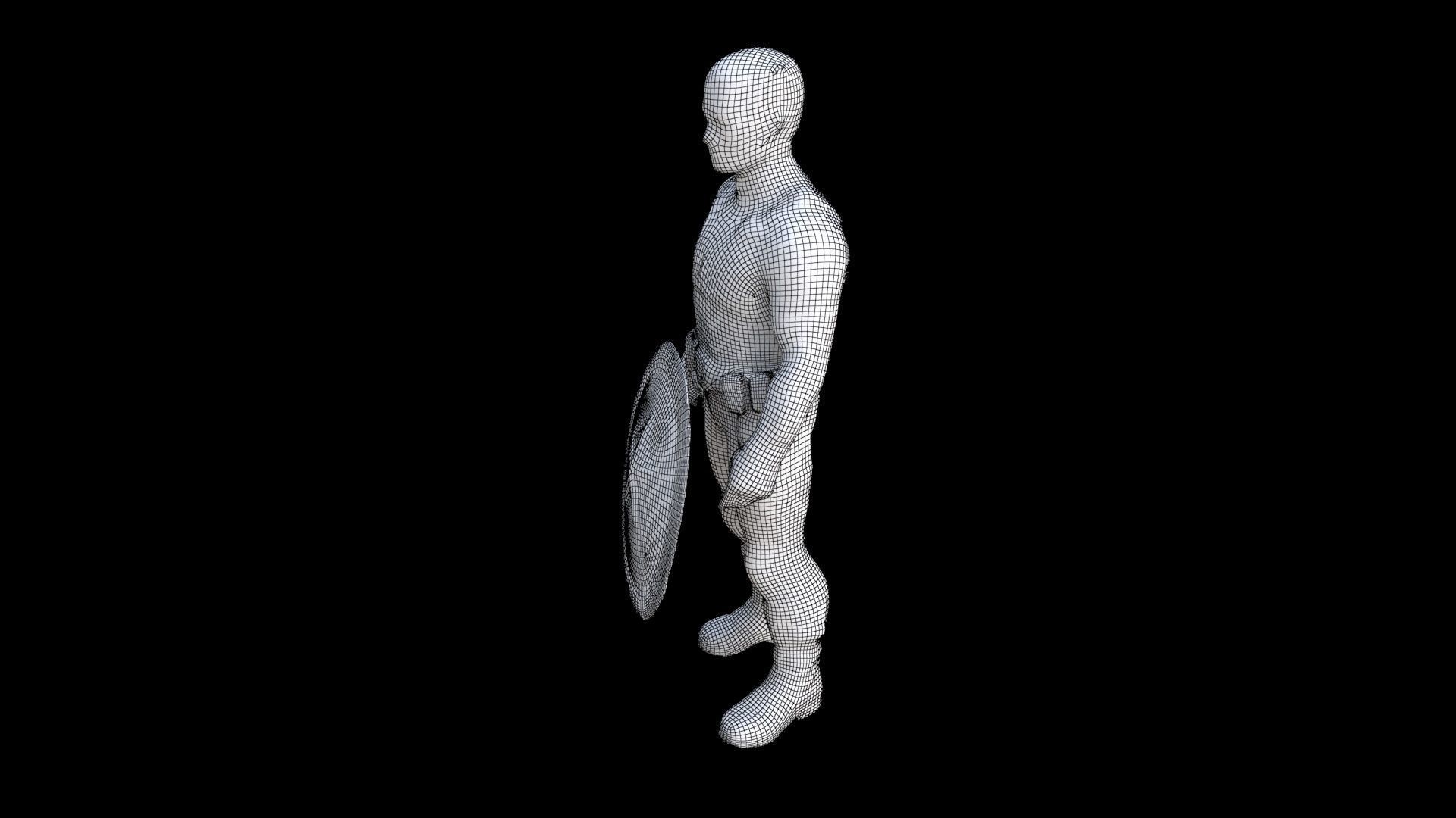 Captain America 3D model_7