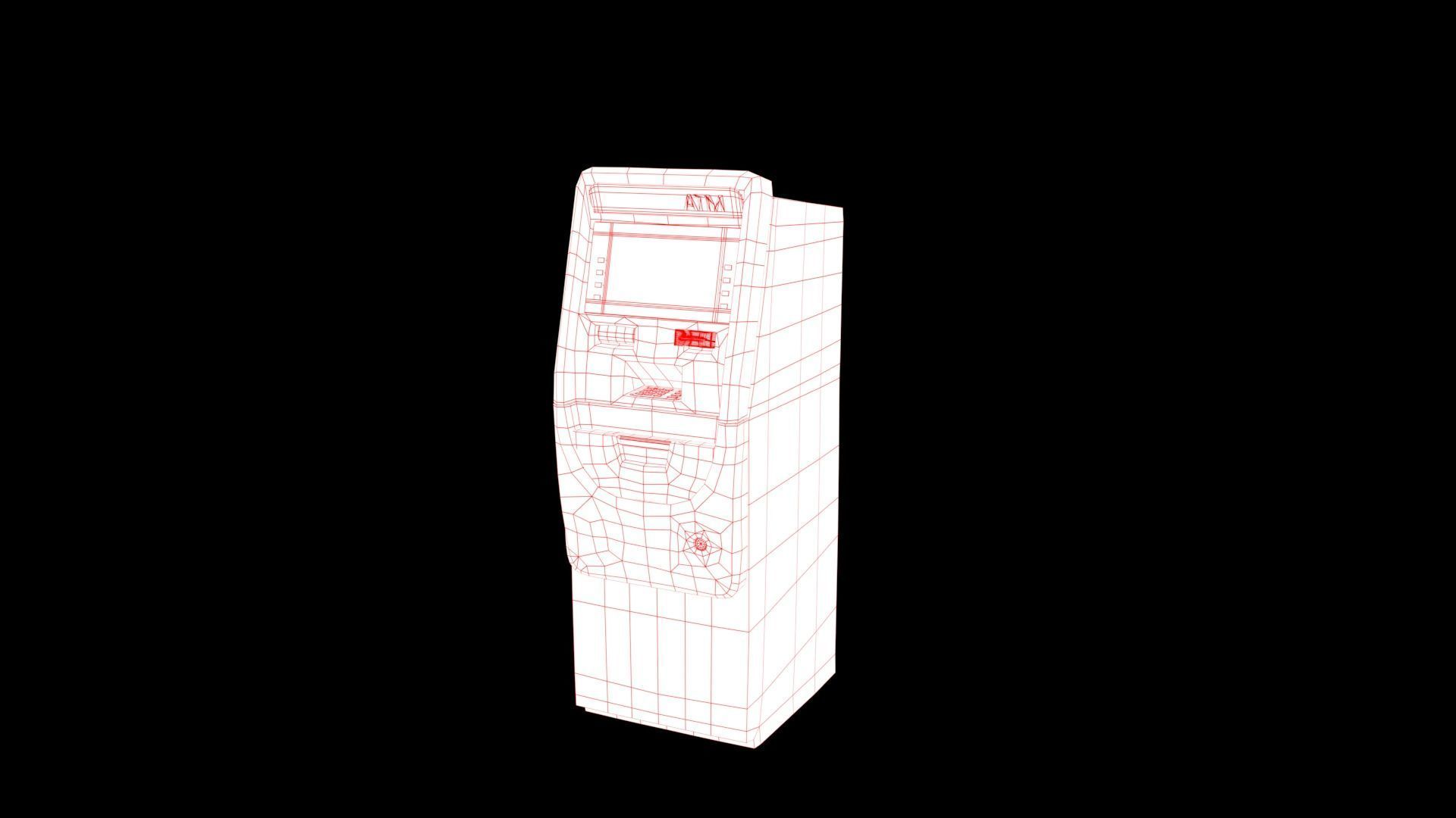 ATM Machine Low-poly 3D model_9