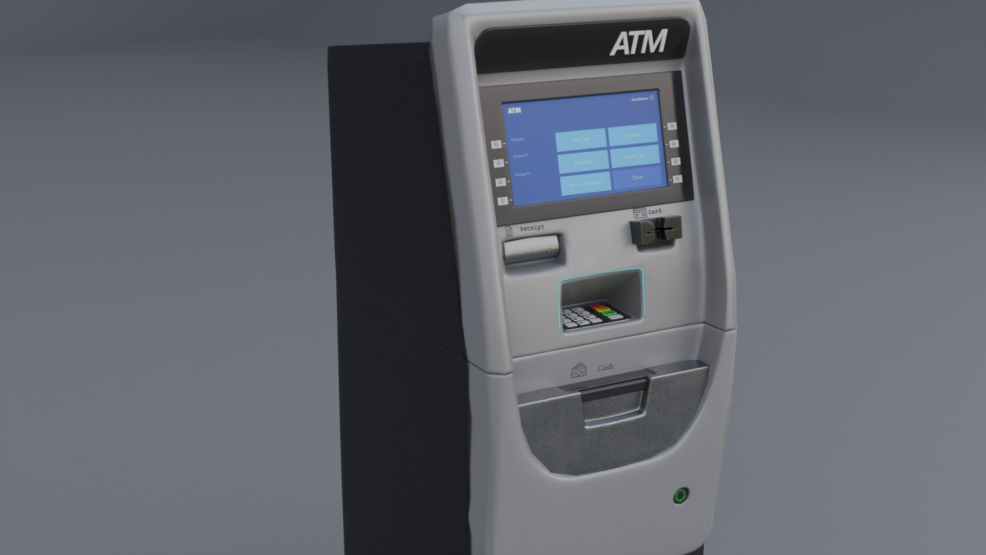 ATM Machine Low-poly 3D model_3