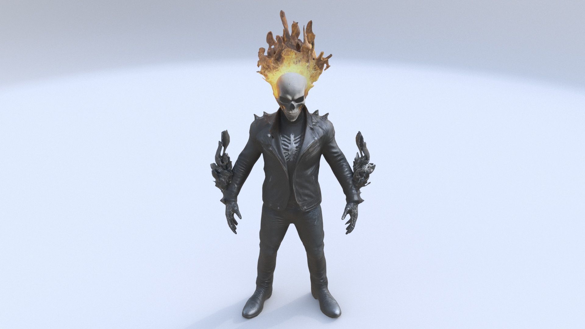 Ghost Rider 3D model_1