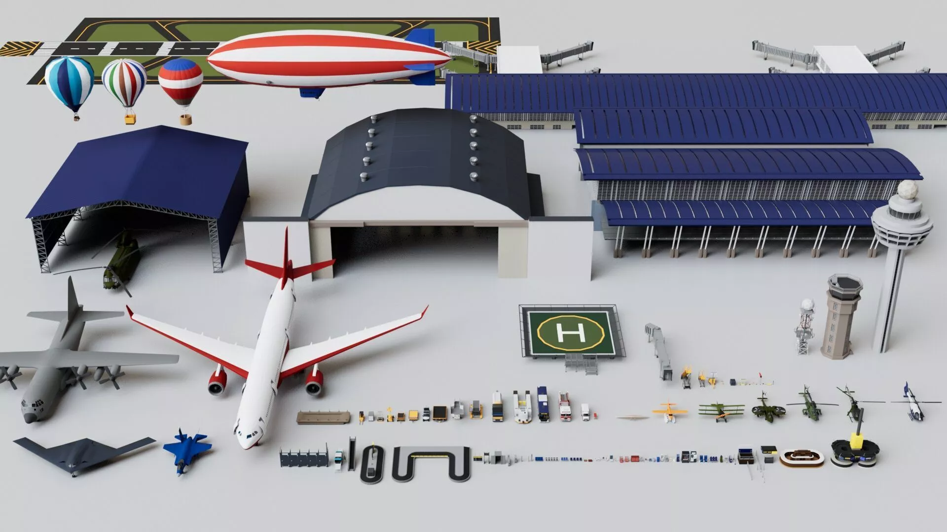 Airport Mega Collection Pack 3D model