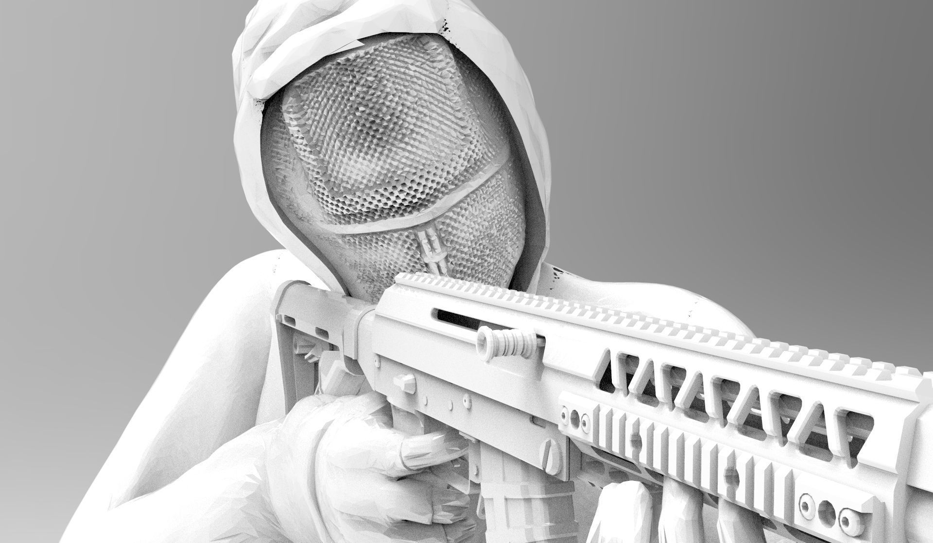 Squid Game Pink Soldier 3D print model_5