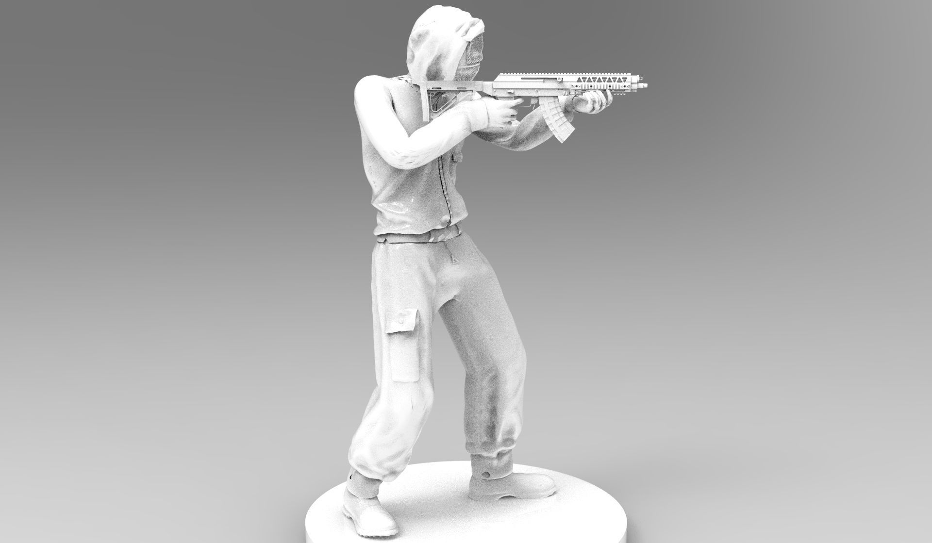 Squid Game Pink Soldier 3D print model_4