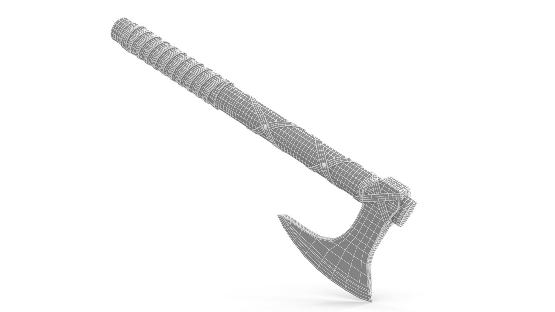 Battle Axe 3D model_9