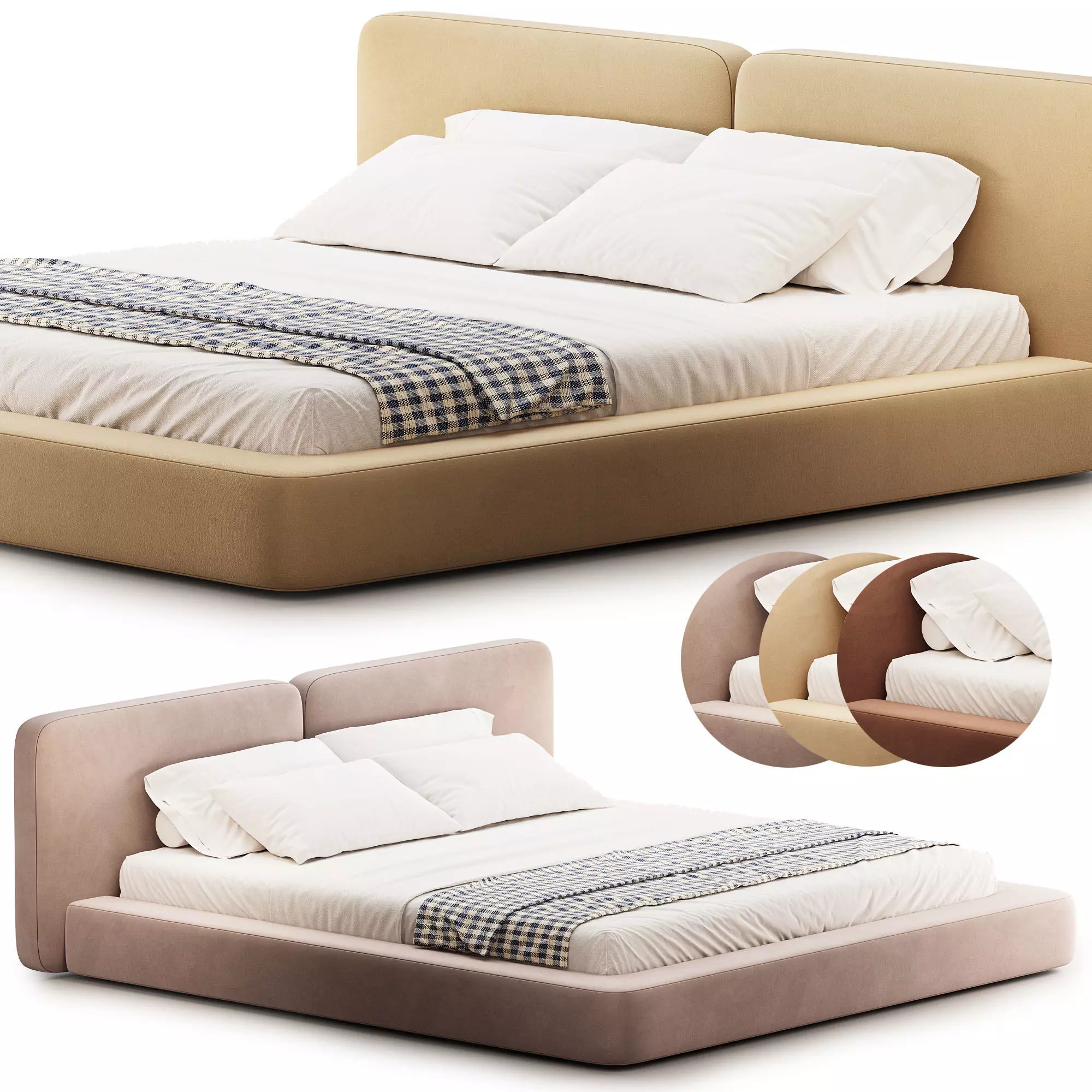 Bed Simple 3D model_0