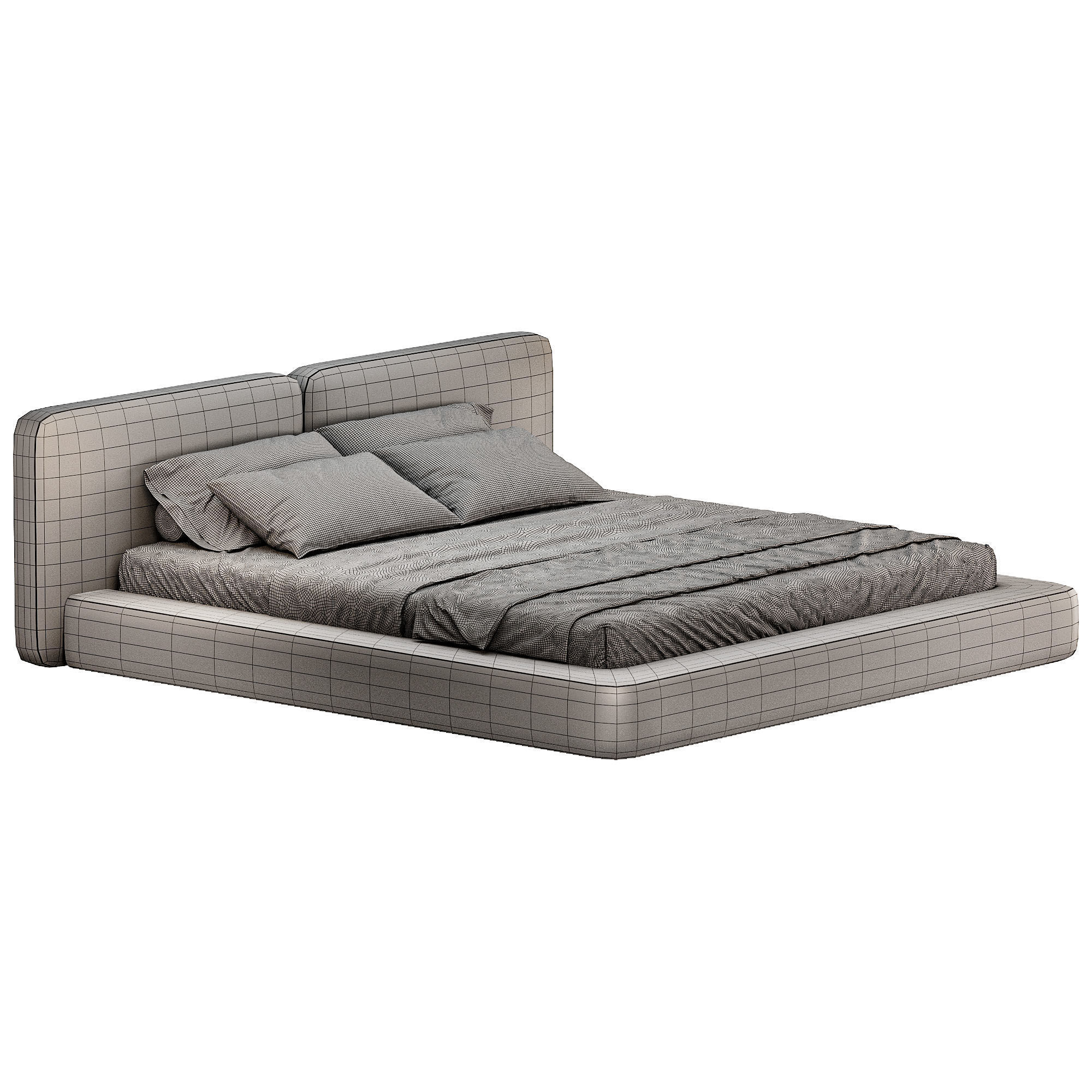 Bed Simple 3D model_3