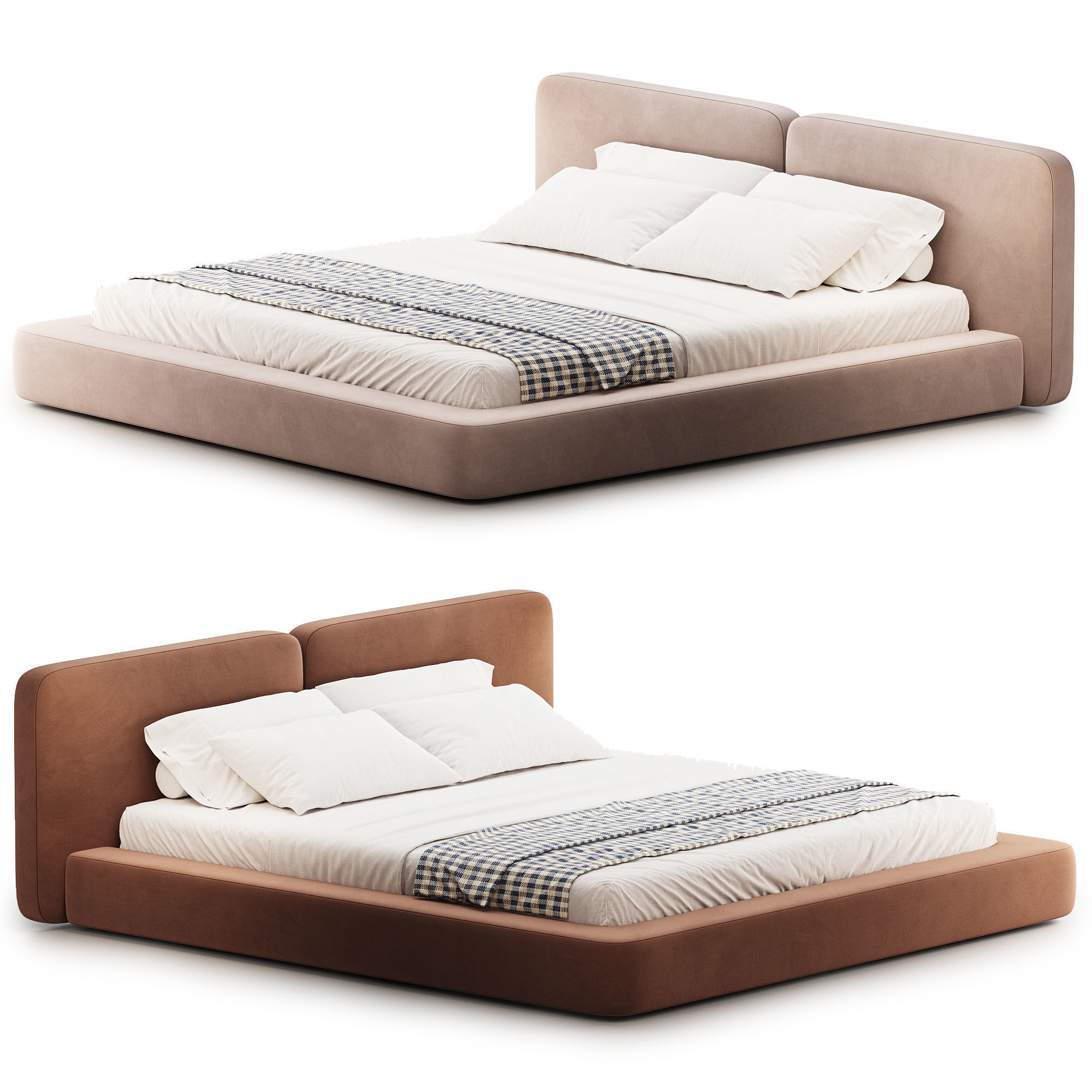 Bed Simple 3D model_2