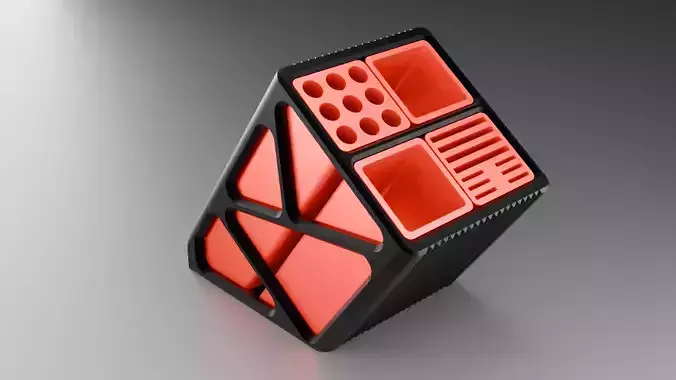 Stylish structured toolbox for you office 3D print model