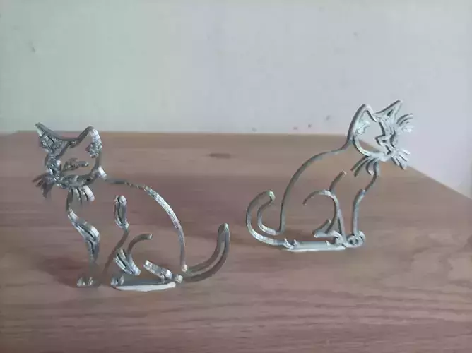 cat silhouettes for decoration Free 3D print model