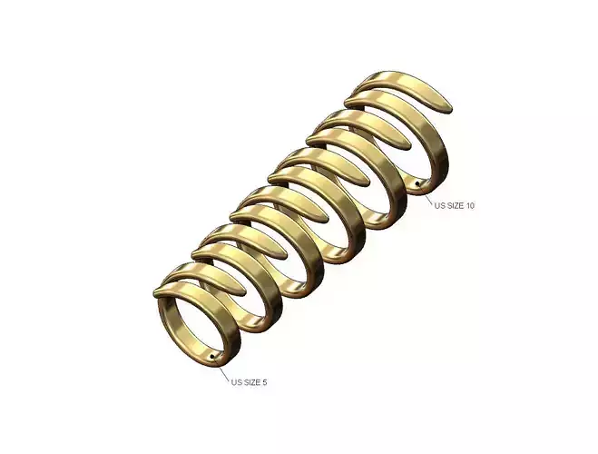 Rounded edge bypass wide band US sizes 5to10