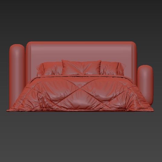 Asym Bed 3D model_3