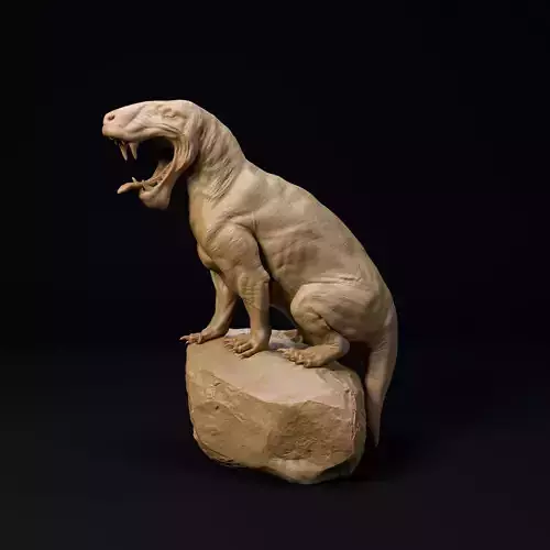 Inostrancevia Latifrons yawning 1-35 scale pre-supported