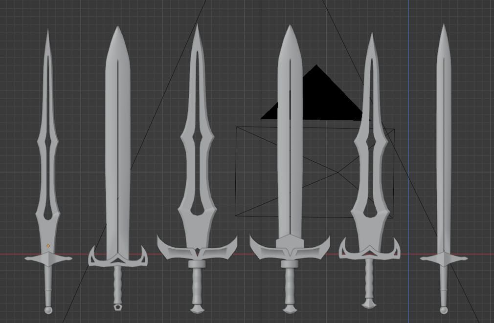 3D Lowpoly Fantasy Swords Low-poly 3D model_1