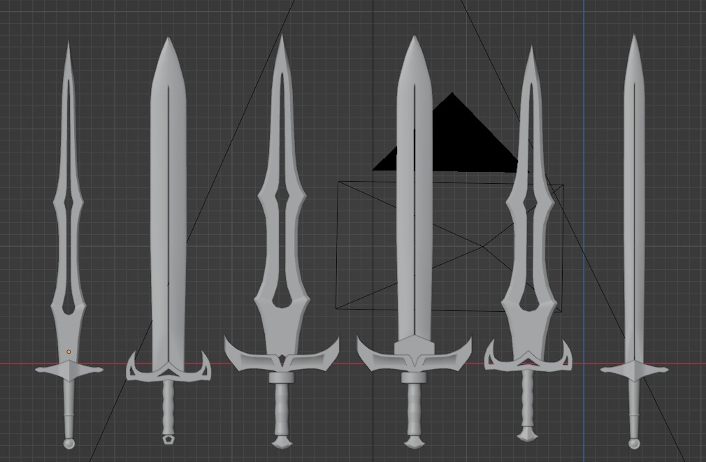 3D Lowpoly Fantasy Swords Low-poly 3D model_3