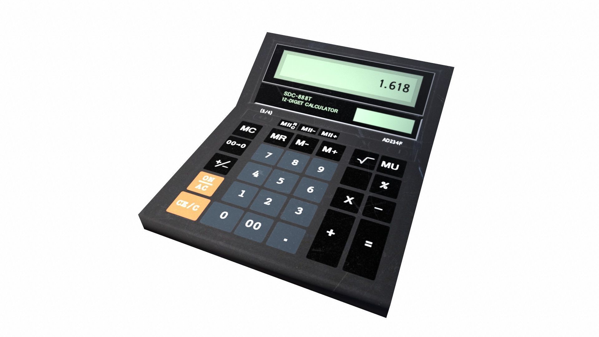 Calculator Low-poly 3D model_3