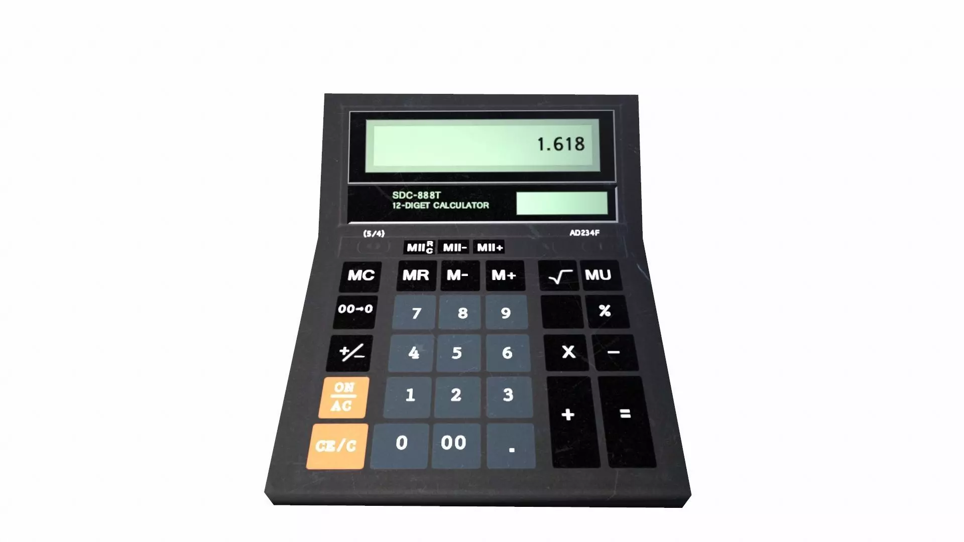 Calculator Low-poly 3D model_0
