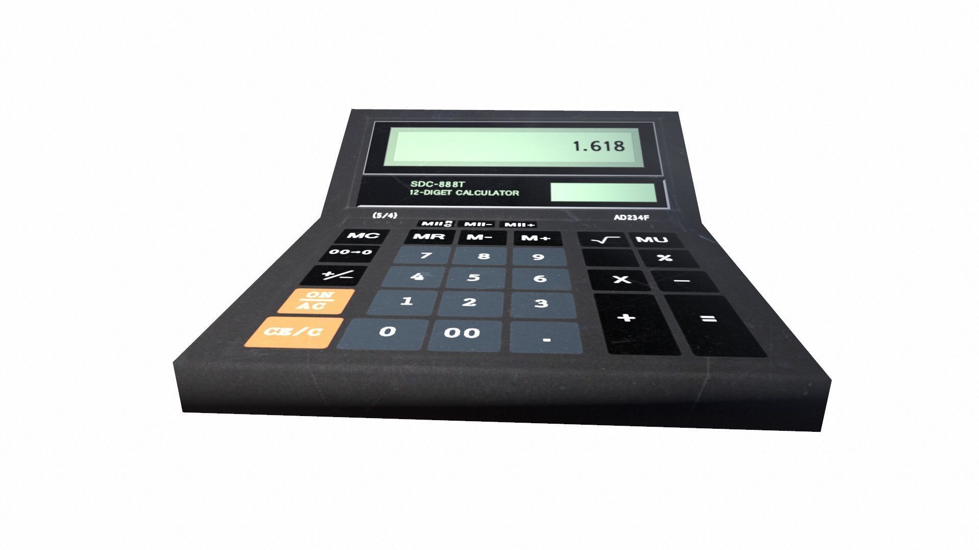 Calculator Low-poly 3D model_5