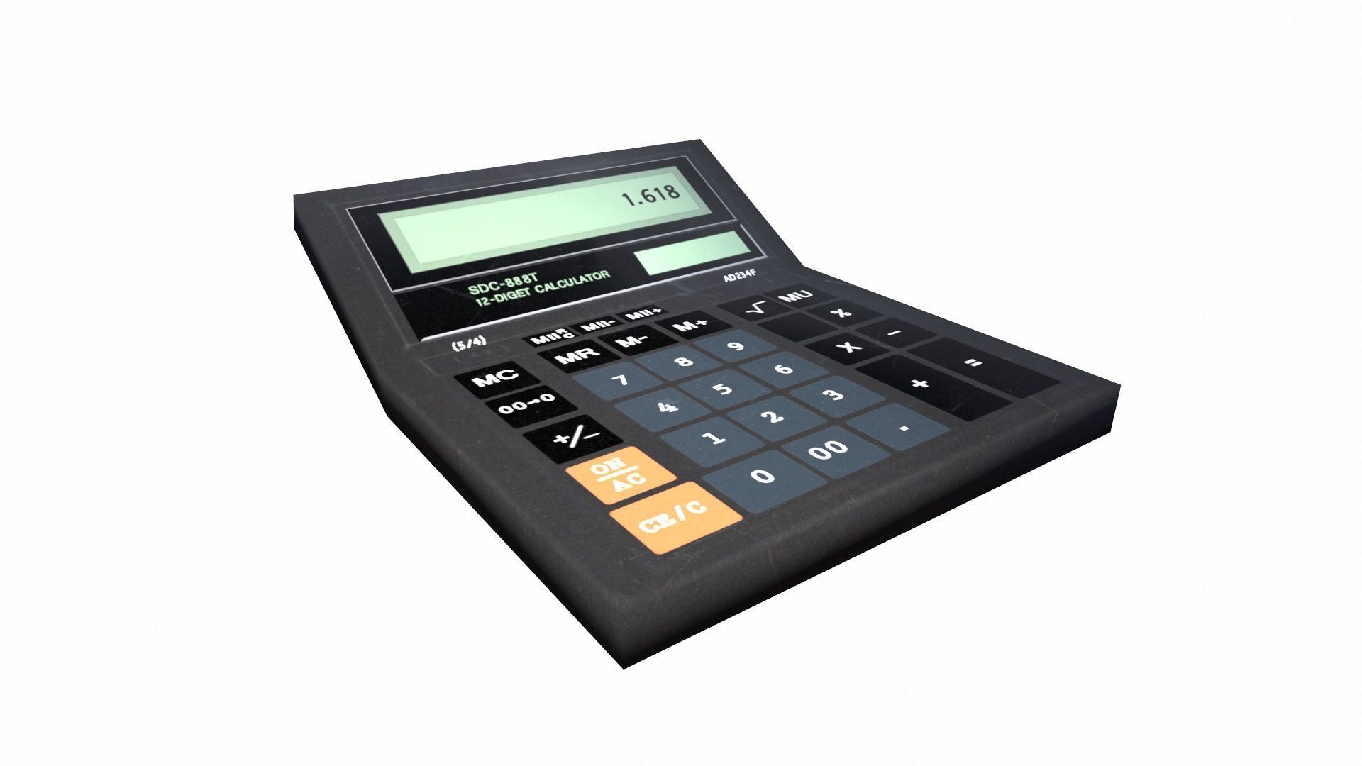 Calculator Low-poly 3D model_6