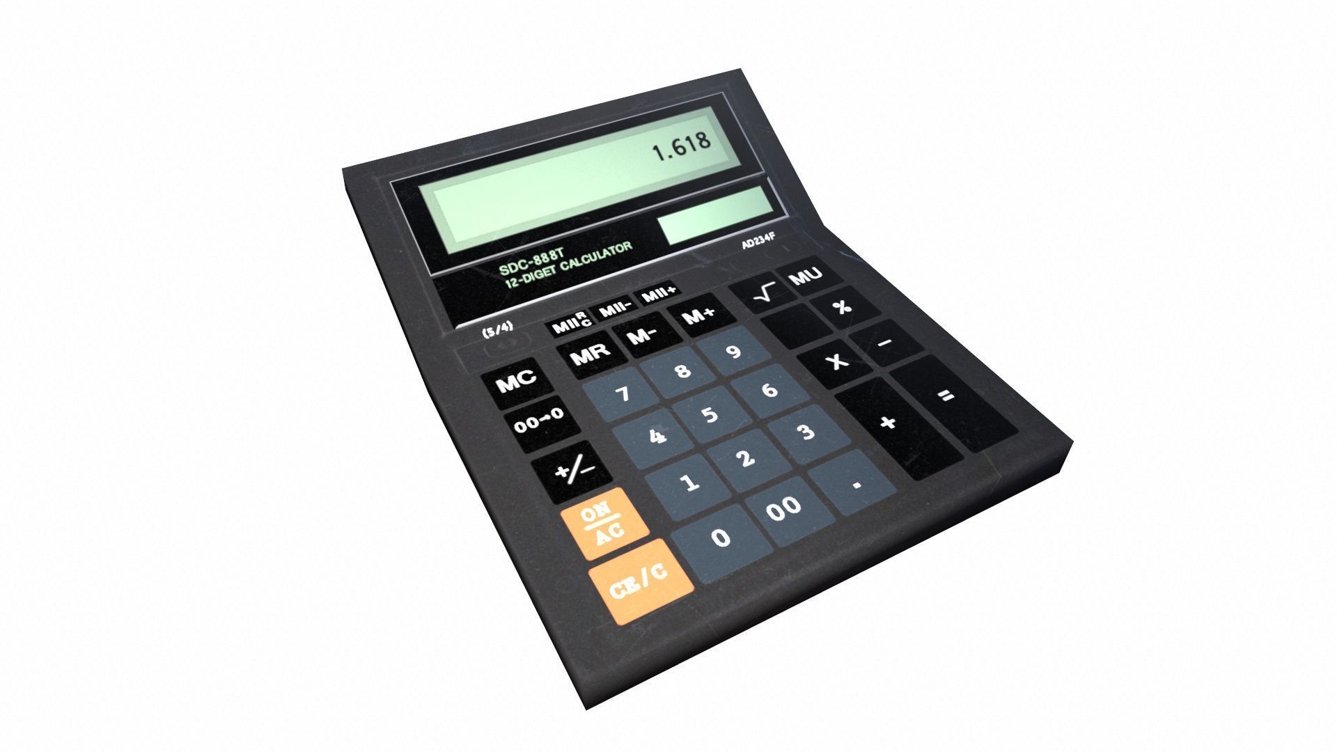 Calculator Low-poly 3D model_2