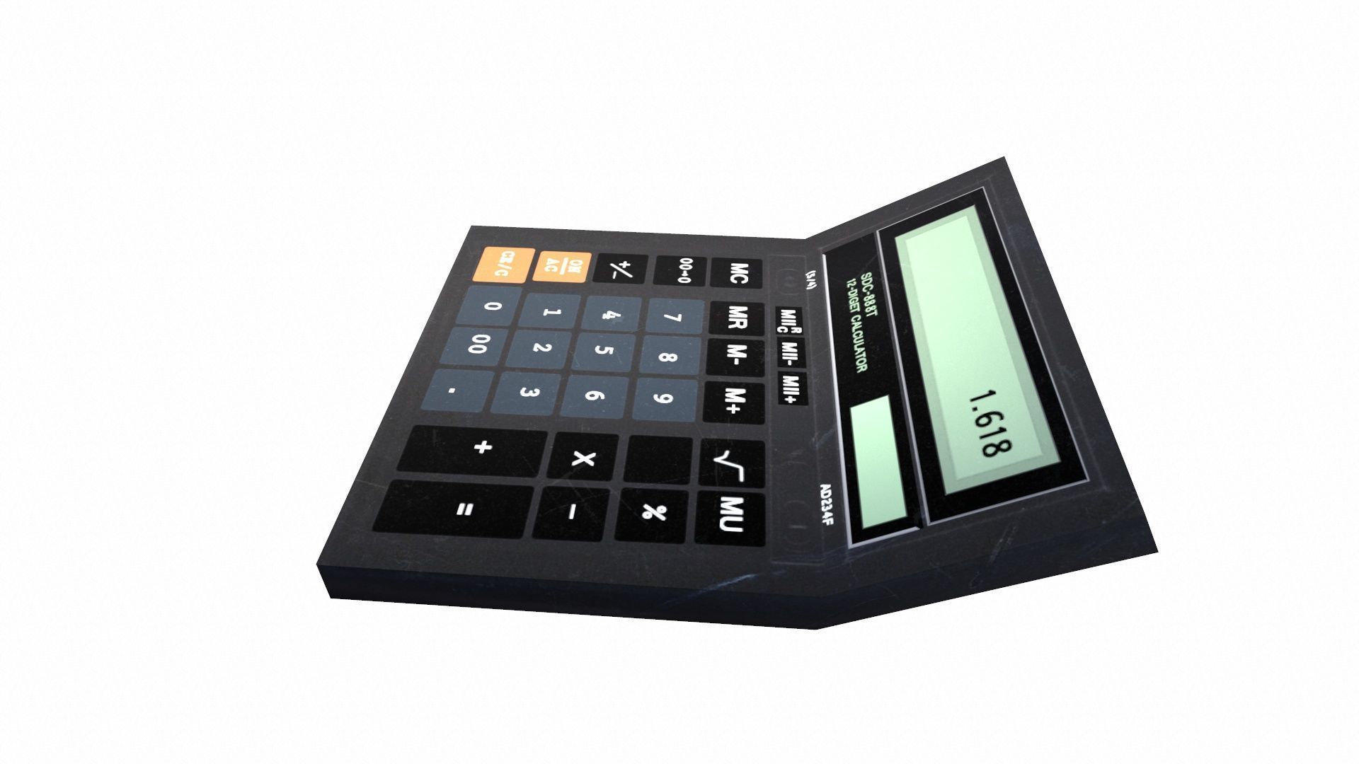 Calculator Low-poly 3D model_4