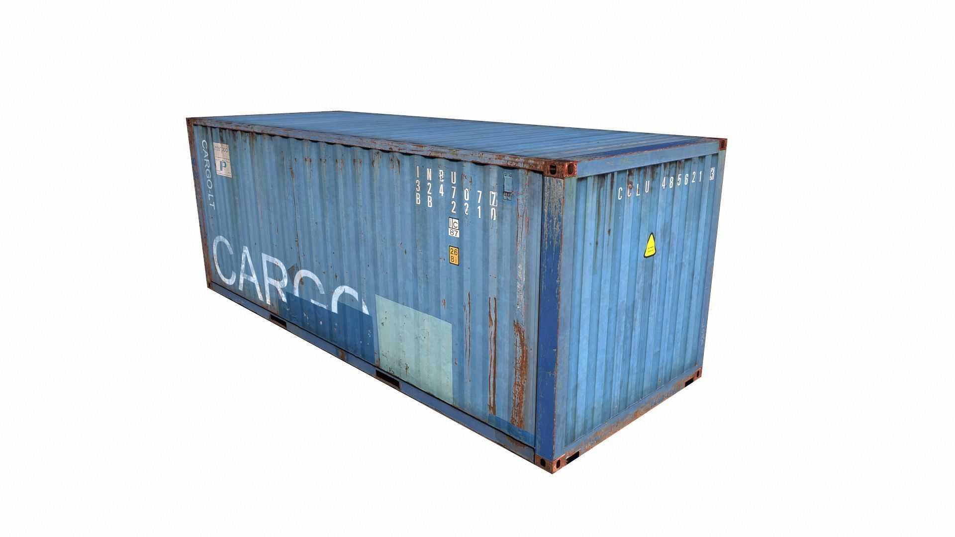 Cargo Container Low-poly 3D model_2