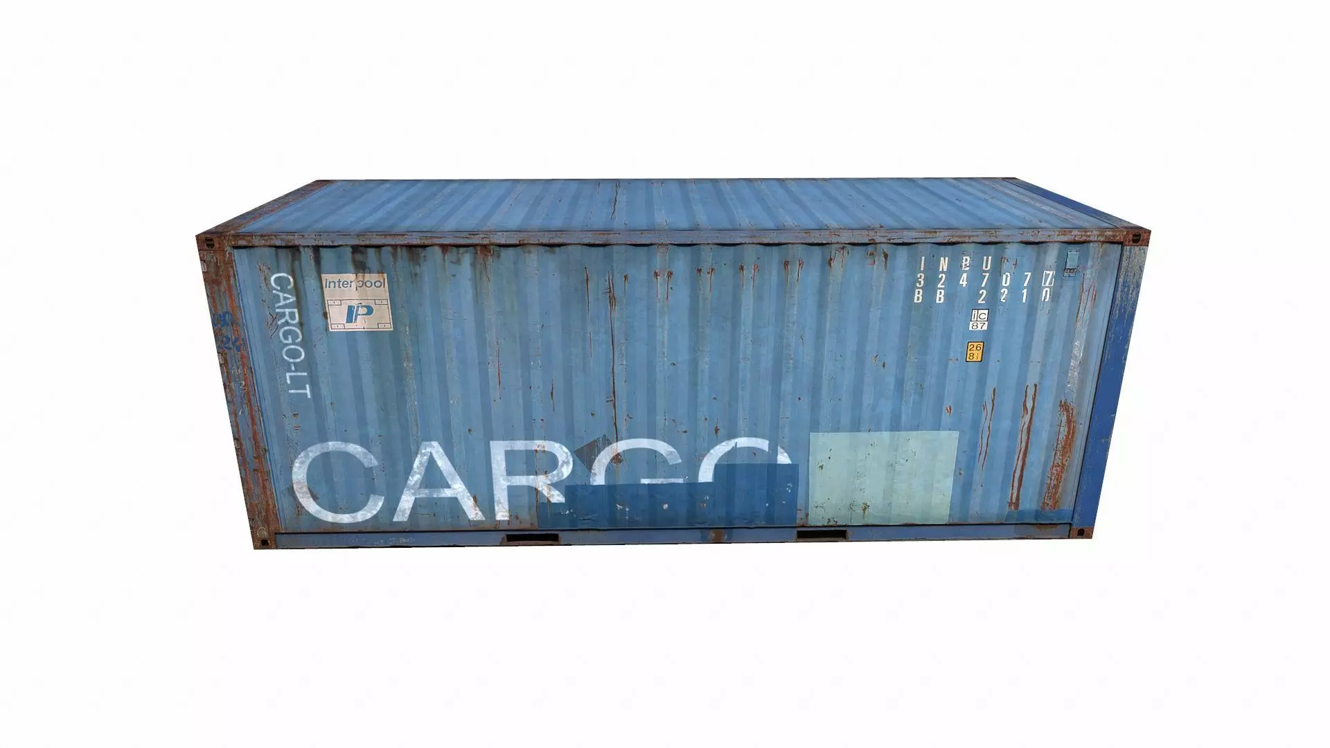 Cargo Container Low-poly 3D model_0
