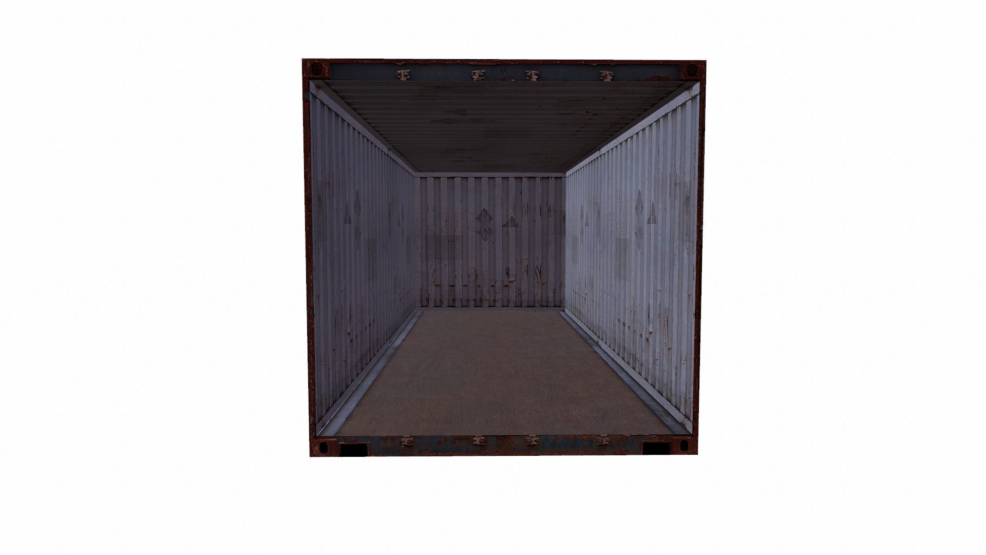 Cargo Container Low-poly 3D model_6