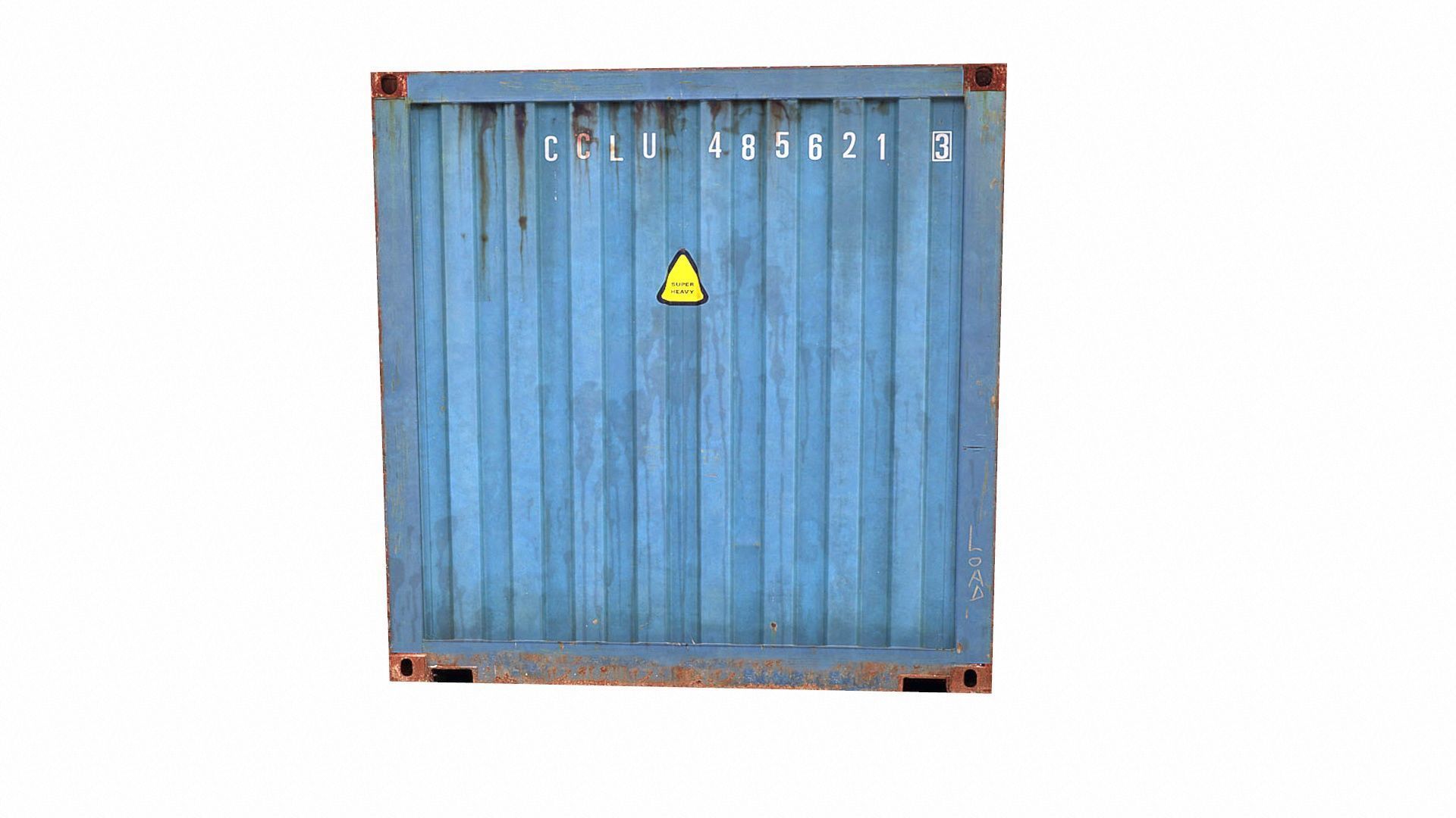 Cargo Container Low-poly 3D model_3