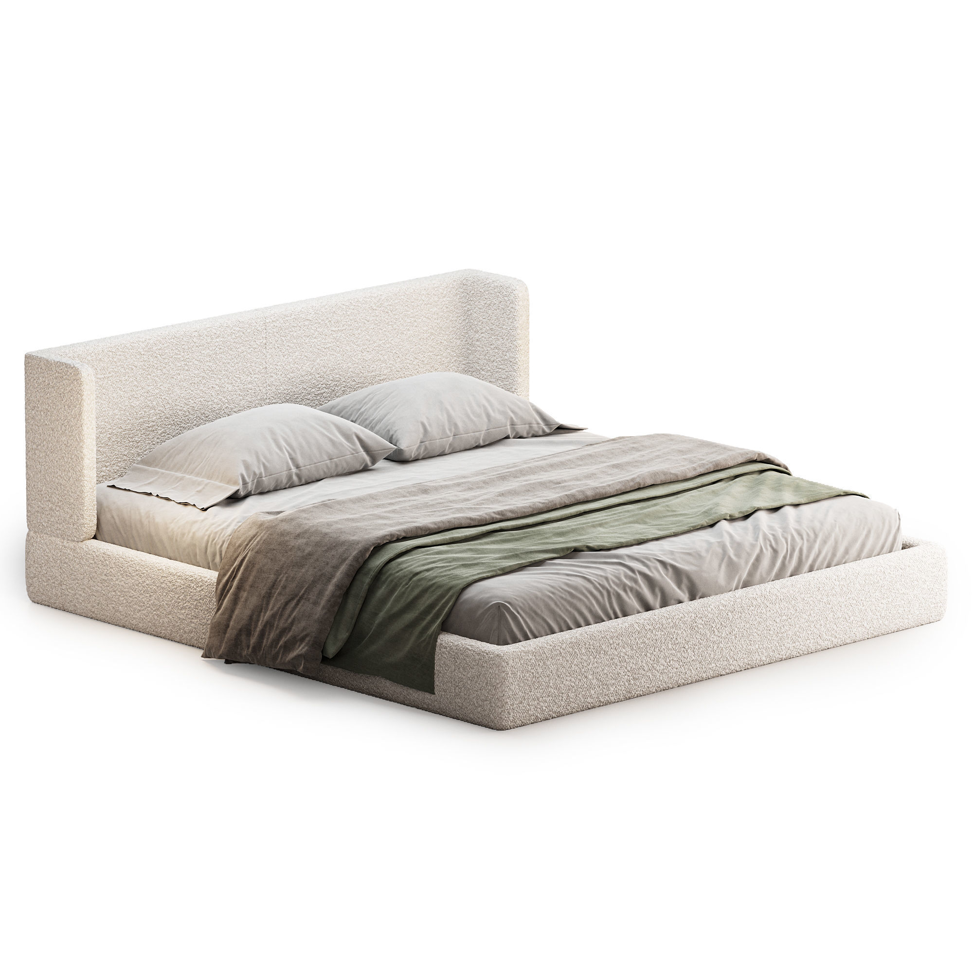 Simple Bed 3D model_1