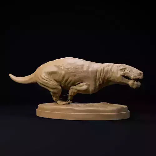 Inostrancevia Latifrons chasing 1-35 scale pre-supported 