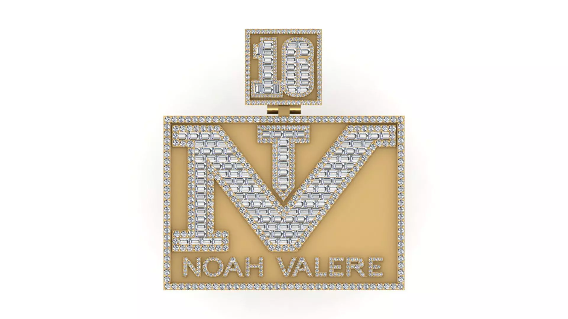 Noah Valere Custom Initial Pendant Free 3D print model