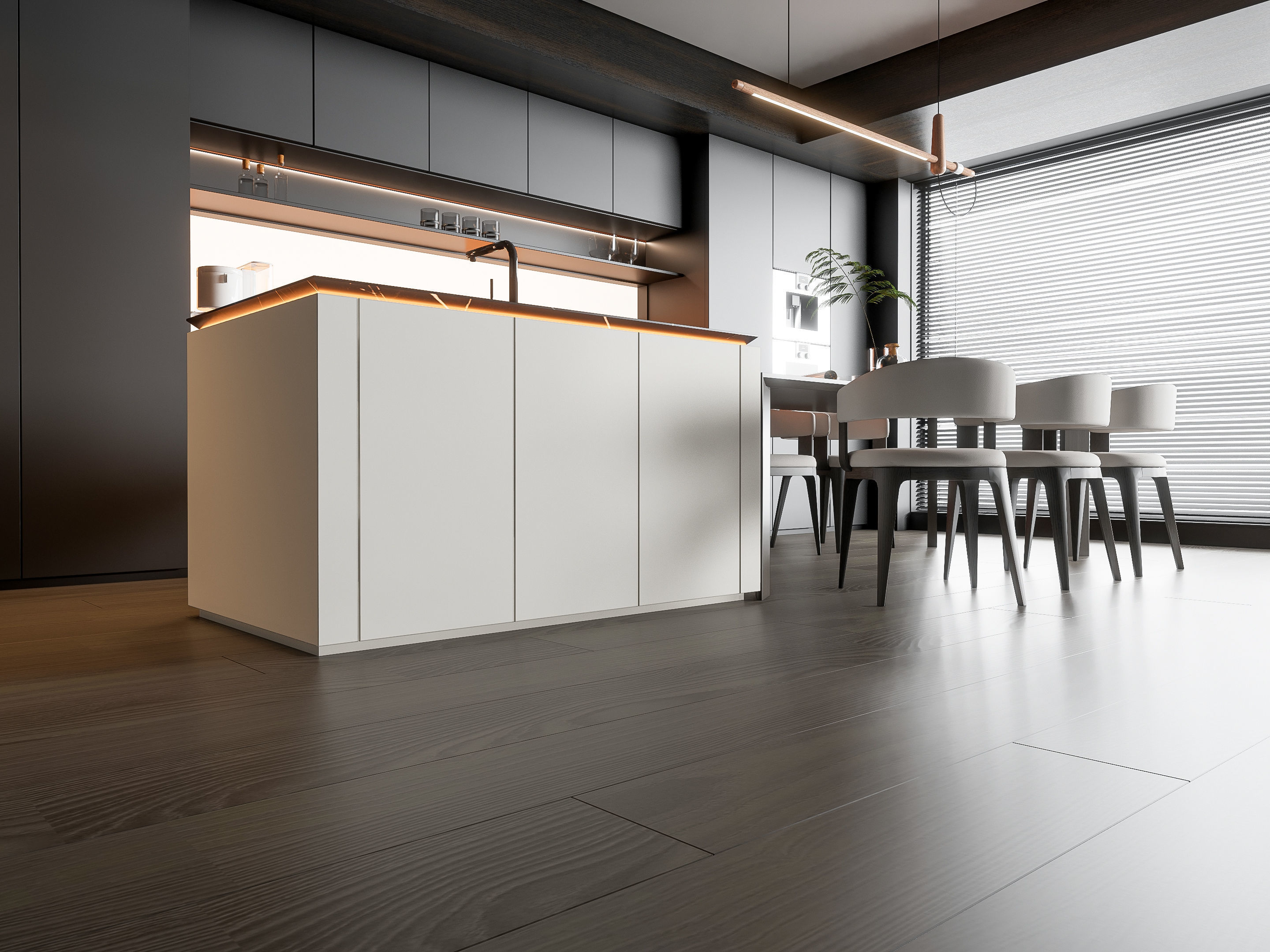 Kitchen Modern interior 93 3D model_10