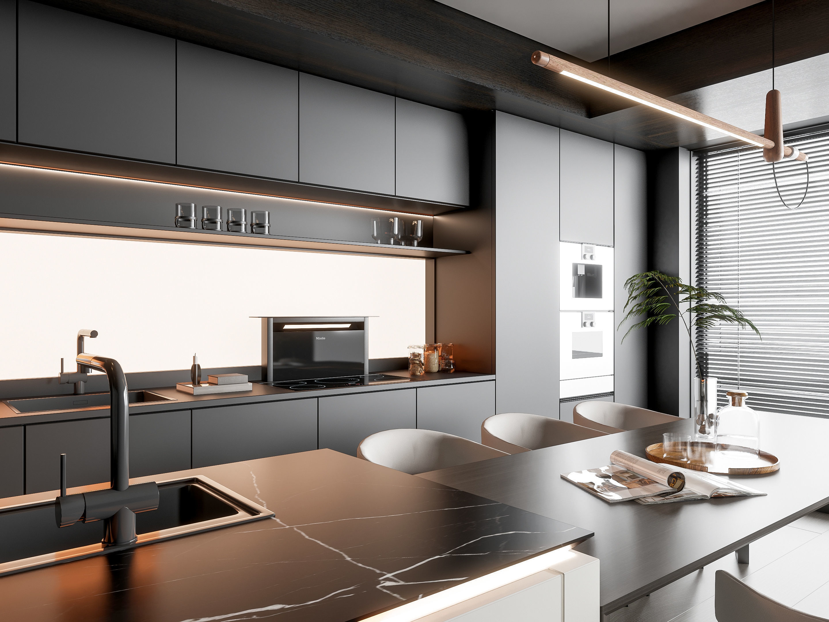 Kitchen Modern interior 93 3D model_4