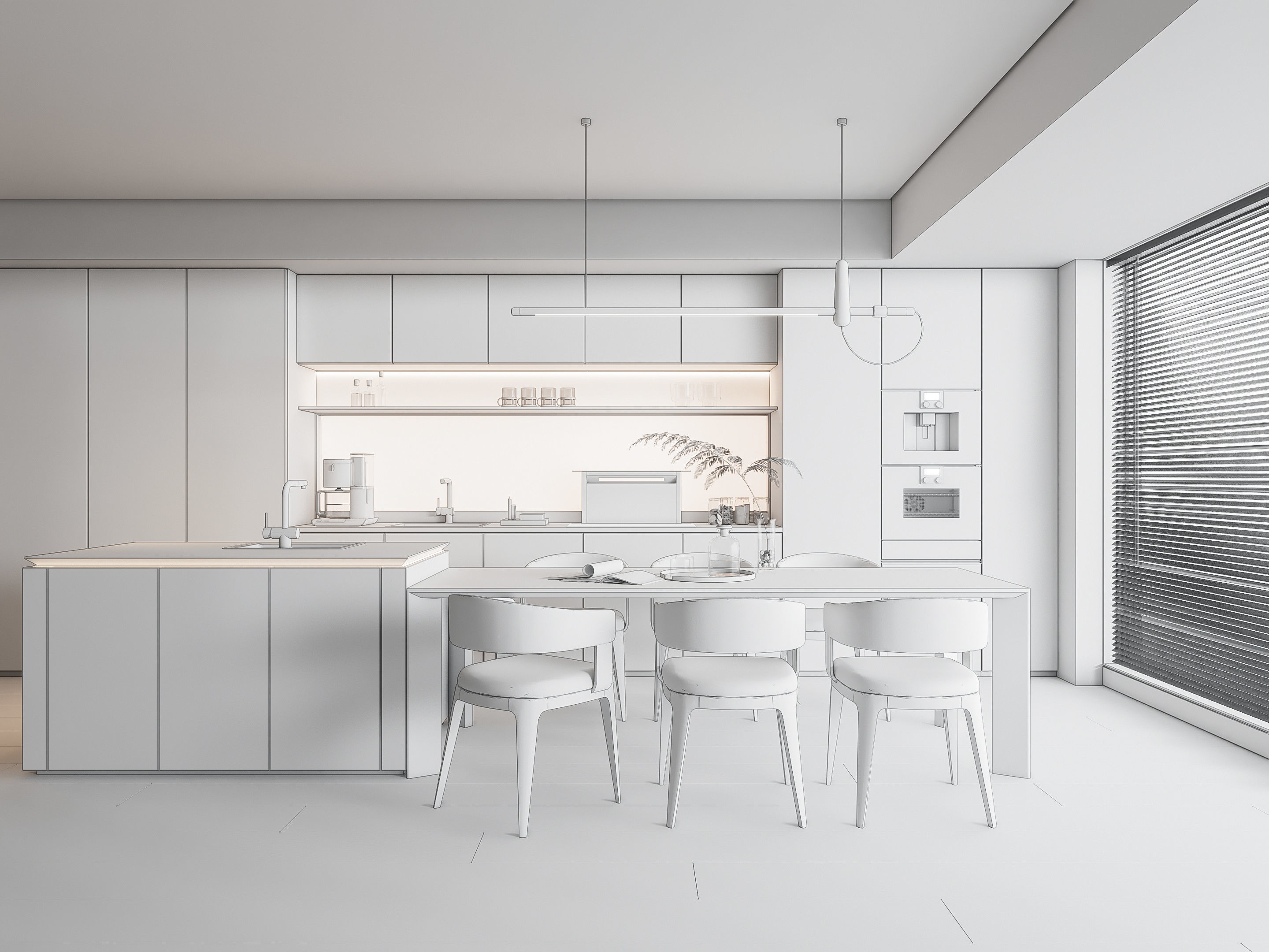 Kitchen Modern interior 93 3D model_19