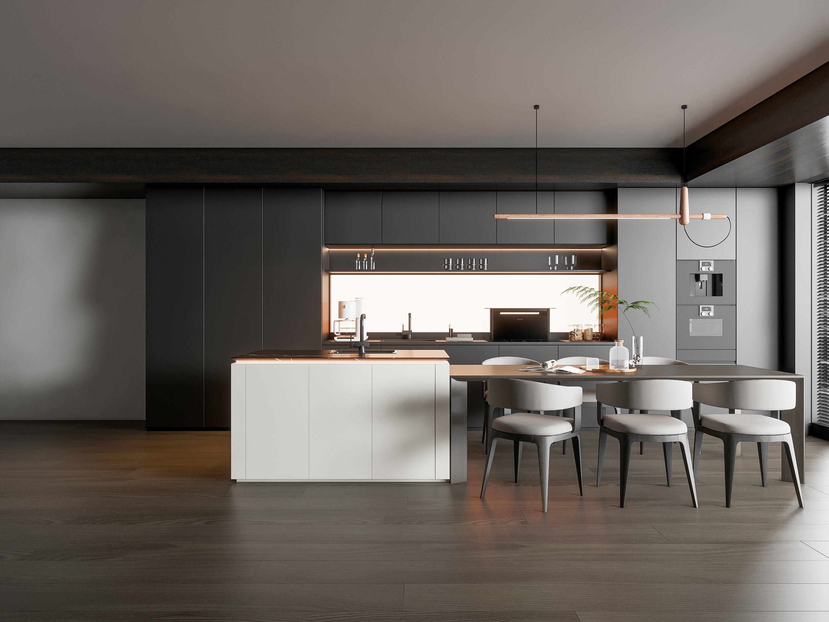 Kitchen Modern interior 93 3D model_16