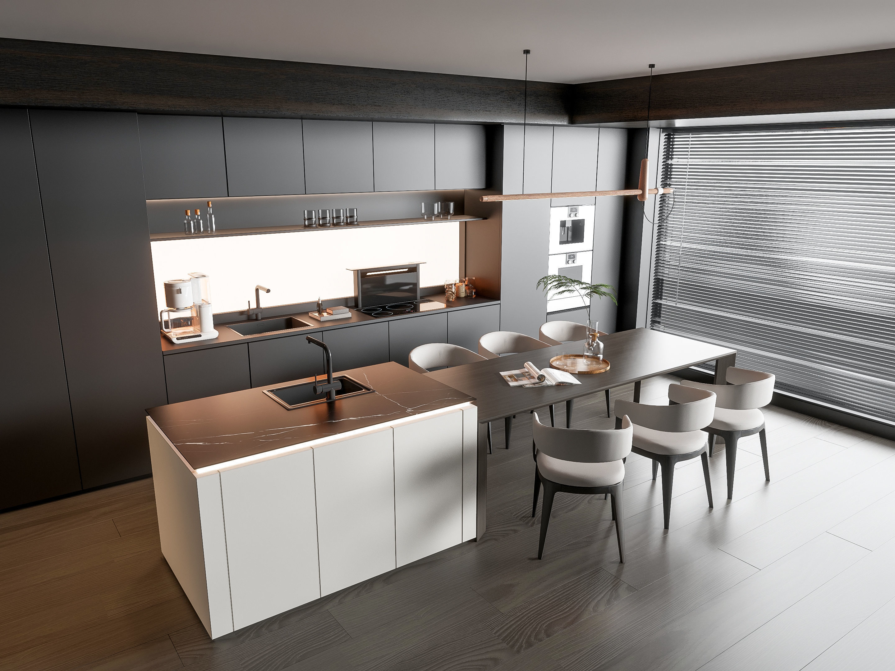 Kitchen Modern interior 93 3D model_2