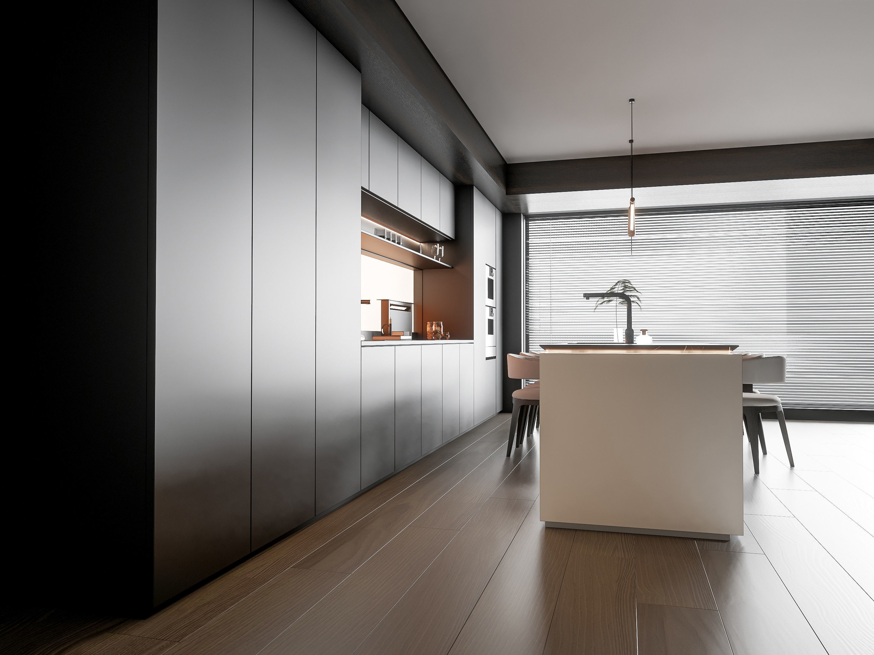Kitchen Modern interior 93 3D model_9
