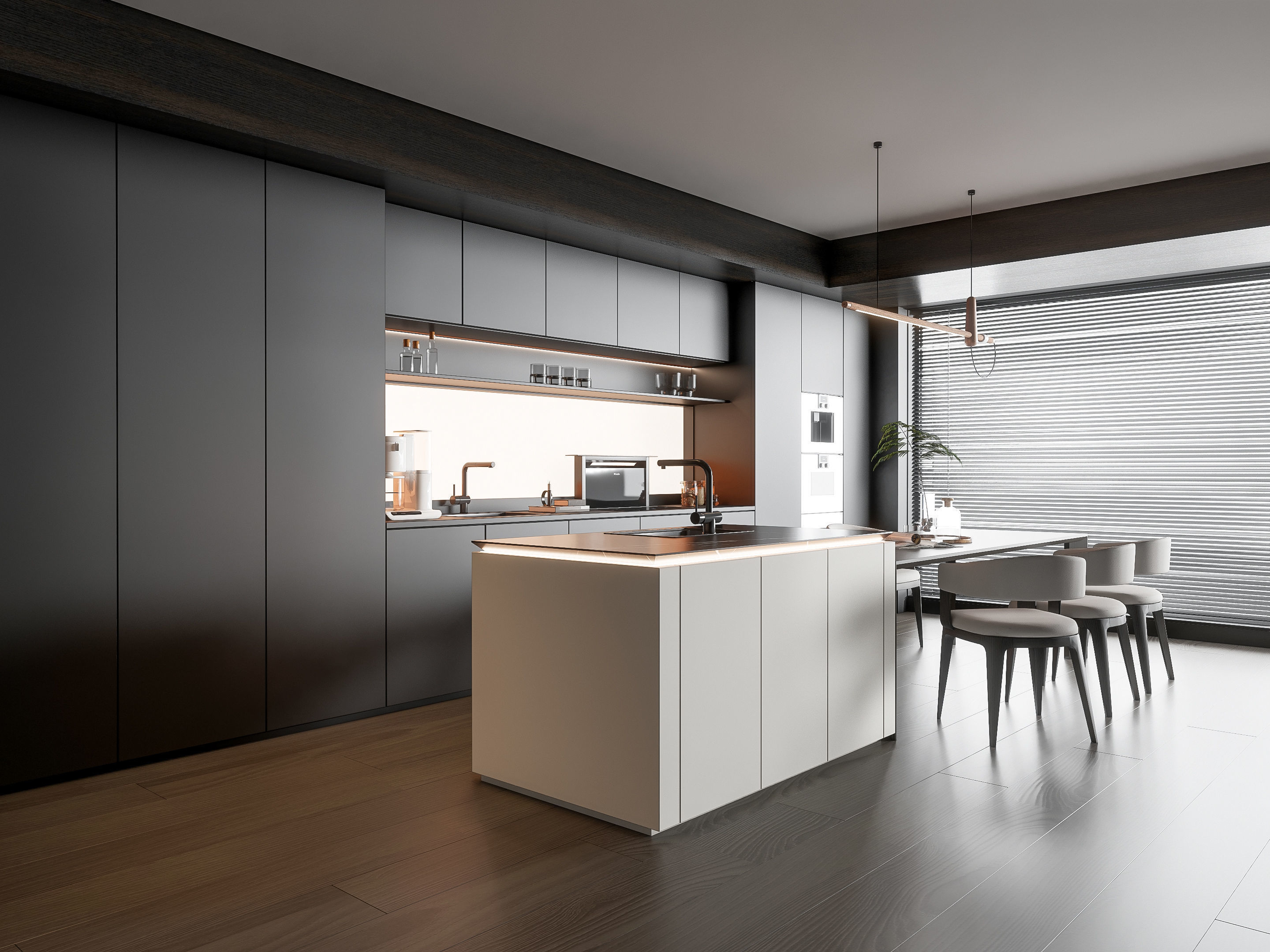 Kitchen Modern interior 93 3D model_1
