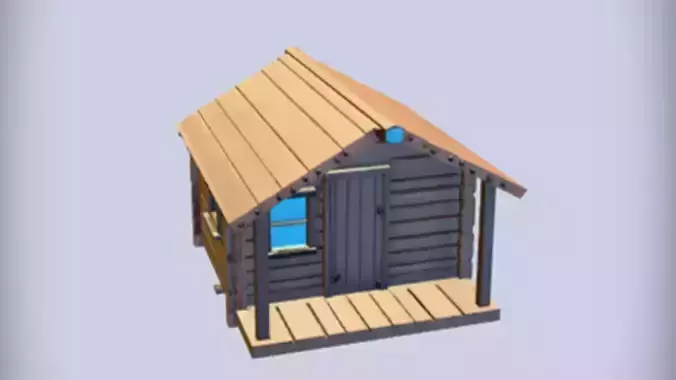 Small wooden cabin 