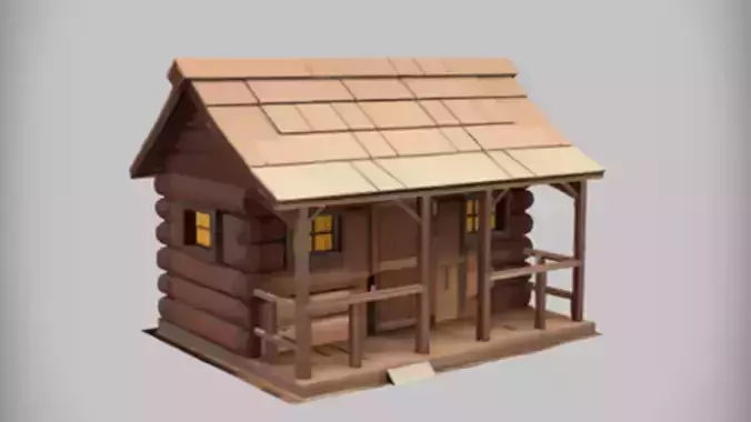 Small wooden cabin