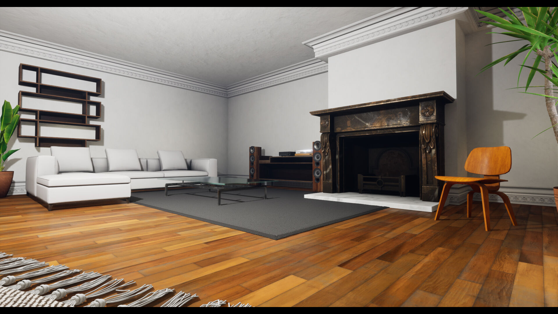 Modular Modern Apartment and Props Low-poly 3D model_11