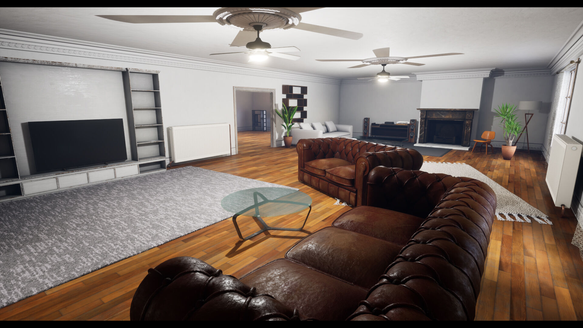 Modular Modern Apartment and Props Low-poly 3D model_13