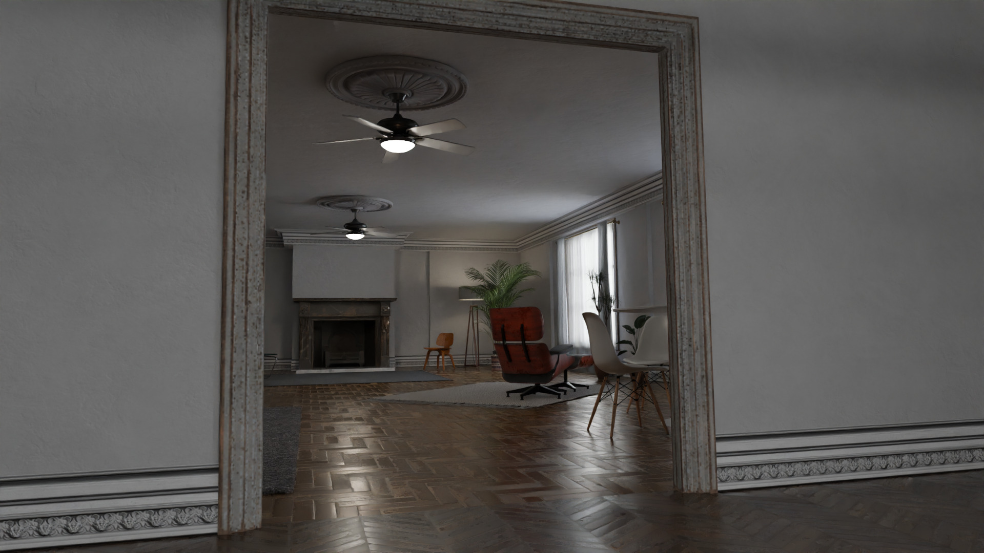 Modular Modern Apartment and Props Low-poly 3D model_24