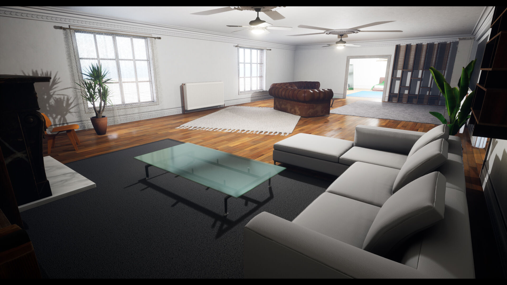 Modular Modern Apartment and Props Low-poly 3D model_10