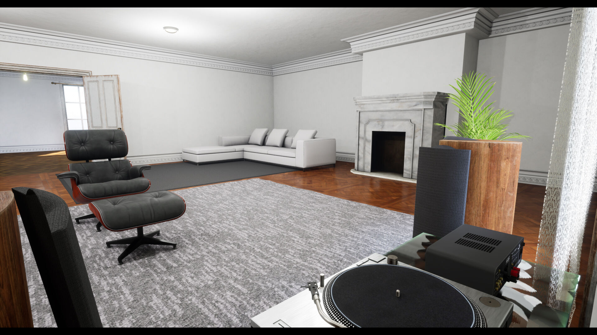 Modular Modern Apartment and Props Low-poly 3D model_2