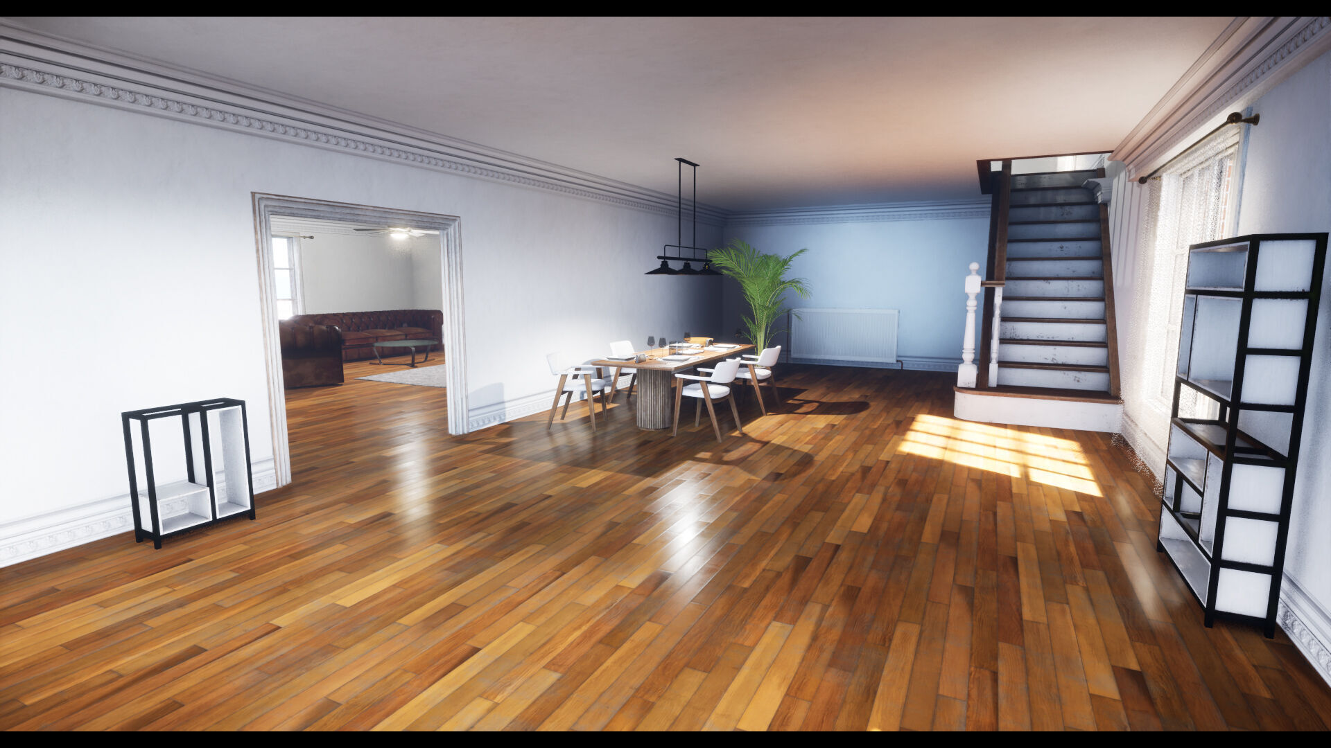 Modular Modern Apartment and Props Low-poly 3D model_8